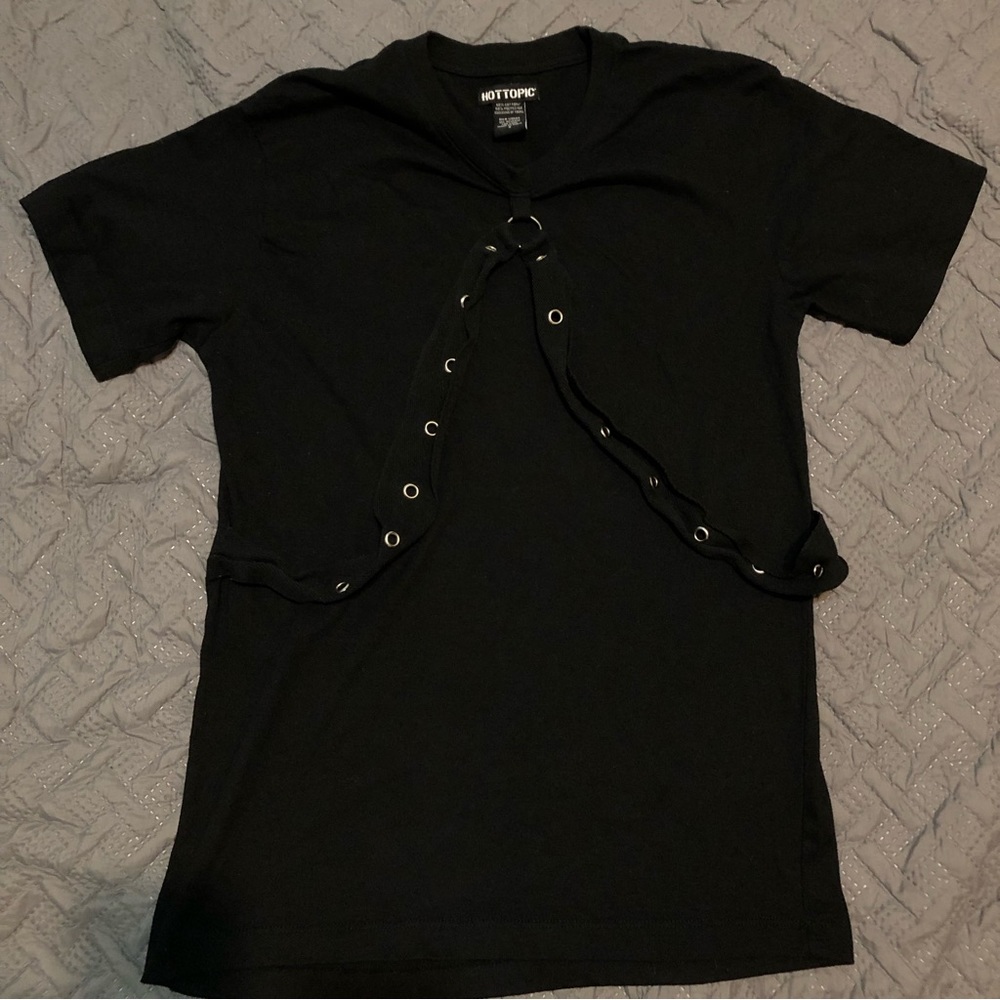Sold - Hot topic grommet strap t shirt